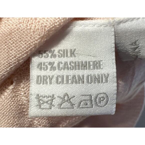Madeline Thompson Silk Cashmere Sweater Womens Size Small Knit Peach Pink Ruffle - Picture 7 of 8